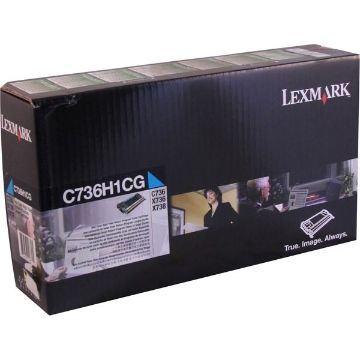 Picture of Lexmark, IBM C736H1C (24B5804) Cyan Toner Cartridge (10000 Yield)