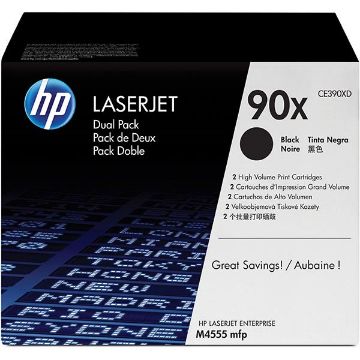 Picture of HP CE390XD (HP 90X) Black Smart Print Cartridge (Dual Pack)