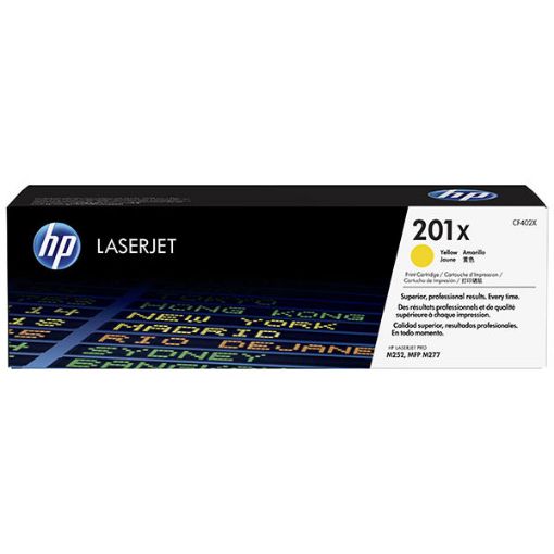 Picture of HP CF402X (HP 201X) High Yield Yellow Toner Cartridge