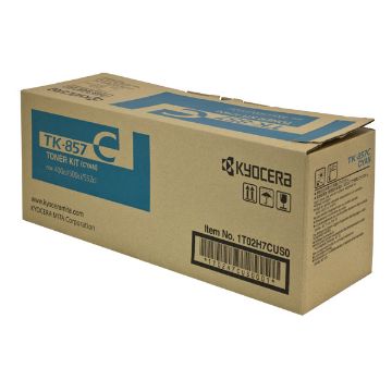 Picture of Kyocera Mita 1T02H7CUS0 (TK-857C) Cyan Toner Cartridge